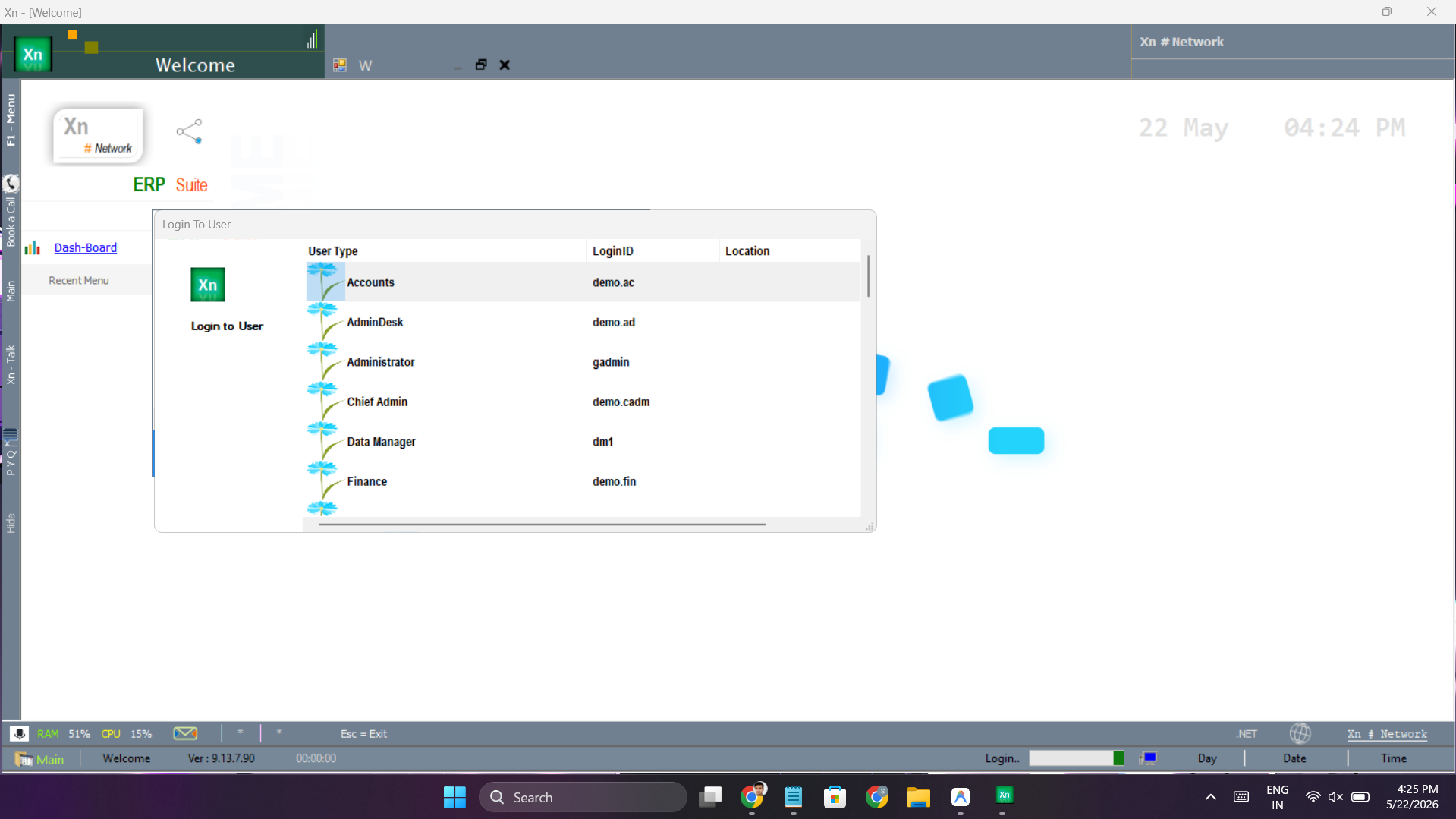 Welcome Dashboard — main view