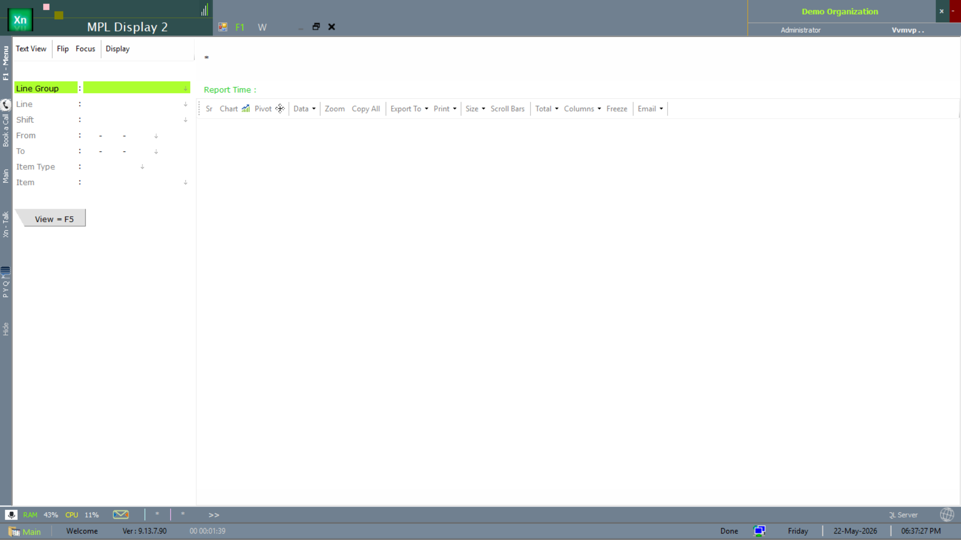 MPL Display 2 with line and shift filters