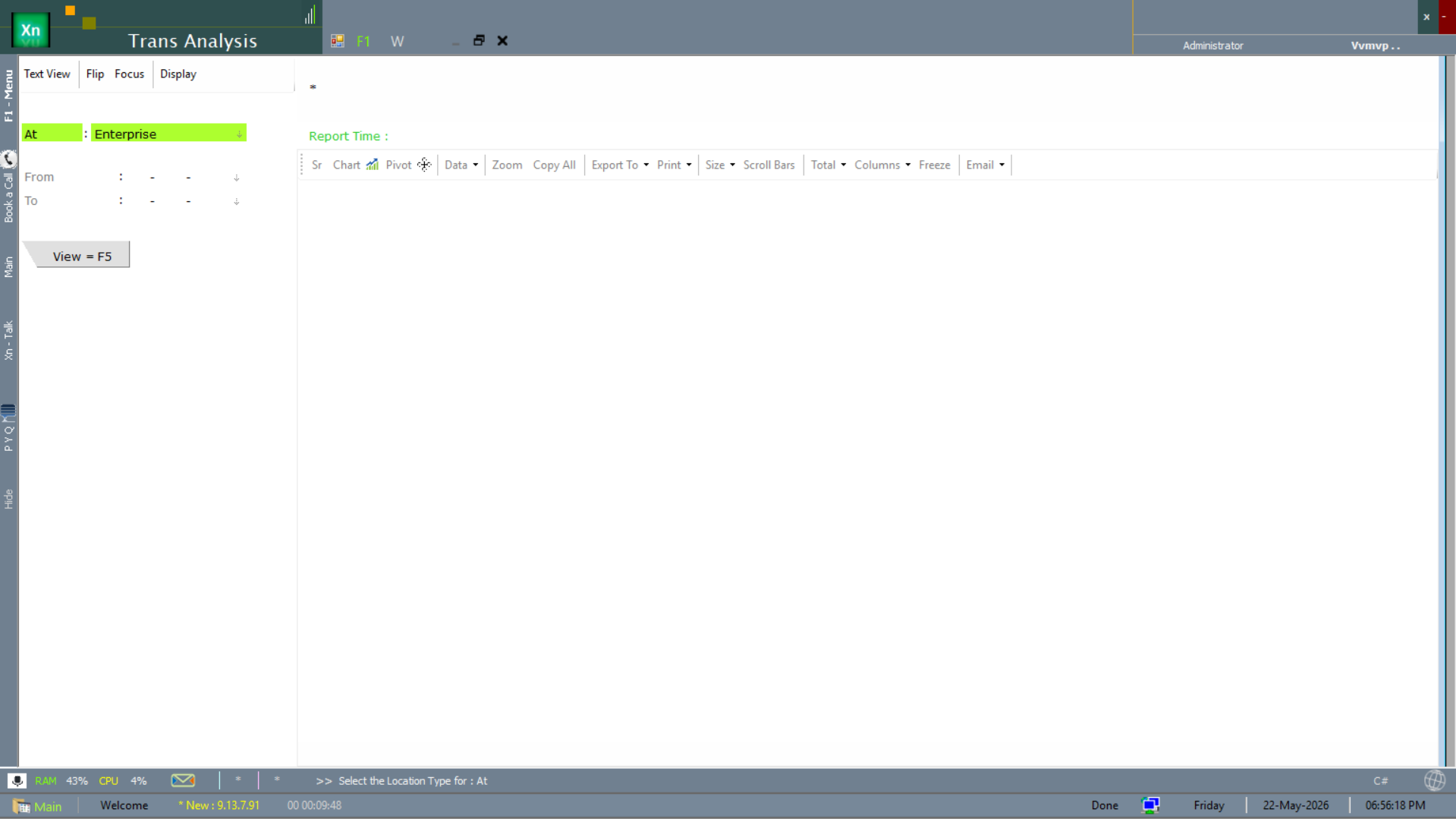 Transaction Analysis with Enterprise attribute filter