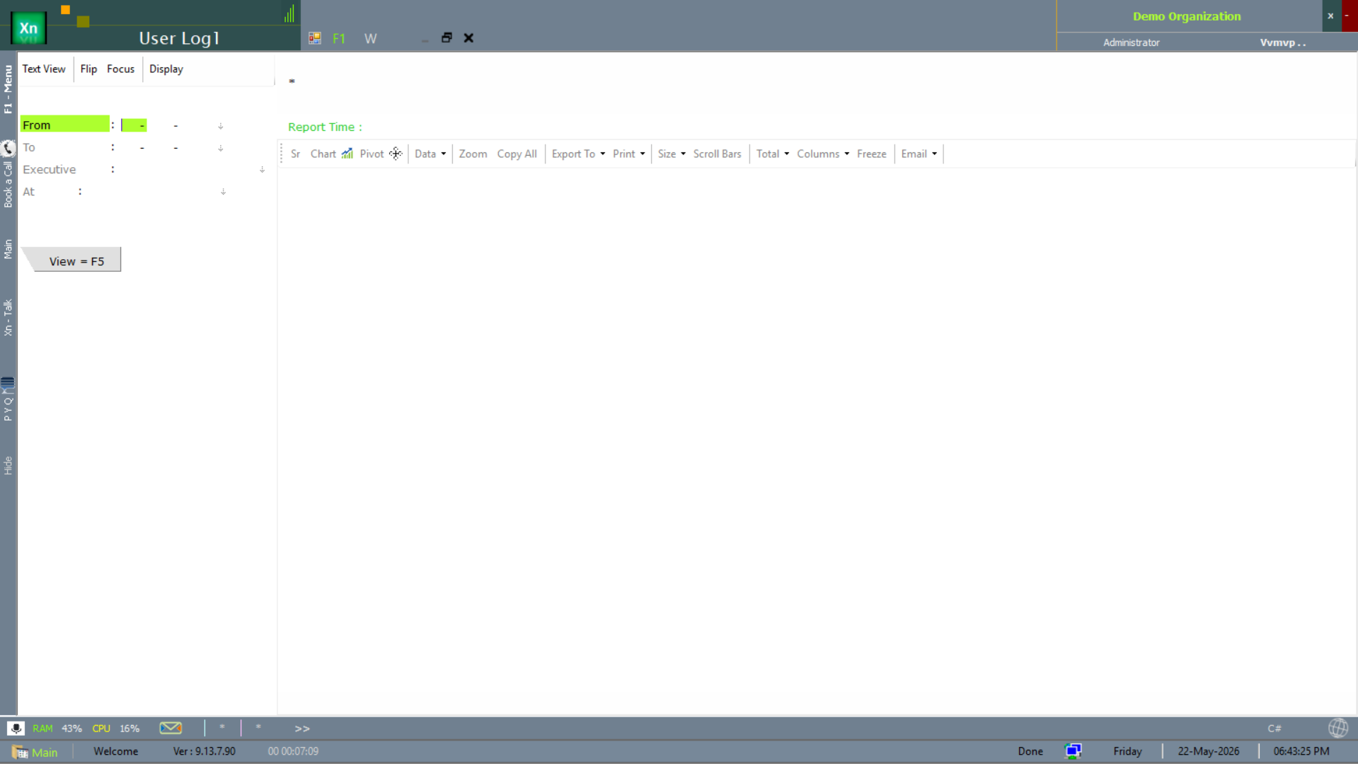User activity log — variant 1